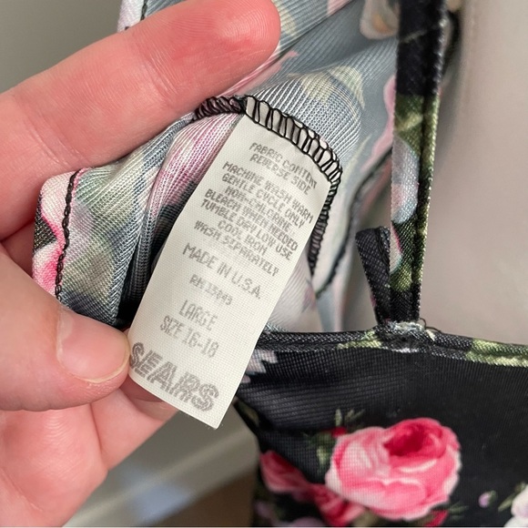 Vintage Cachet 90's Y2K Floral Lingerie Slip Dress Lace Trim Midi Length - Picture 7 of 7